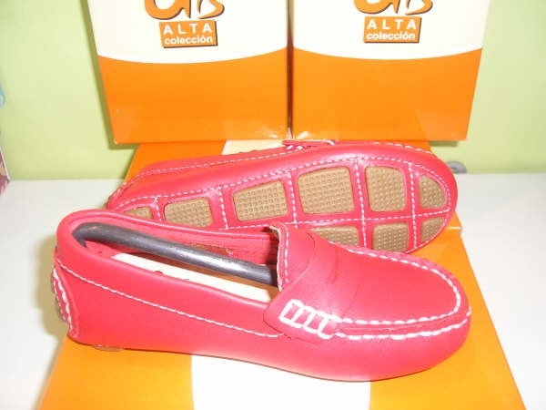 MOCASIN PIEL ROJO